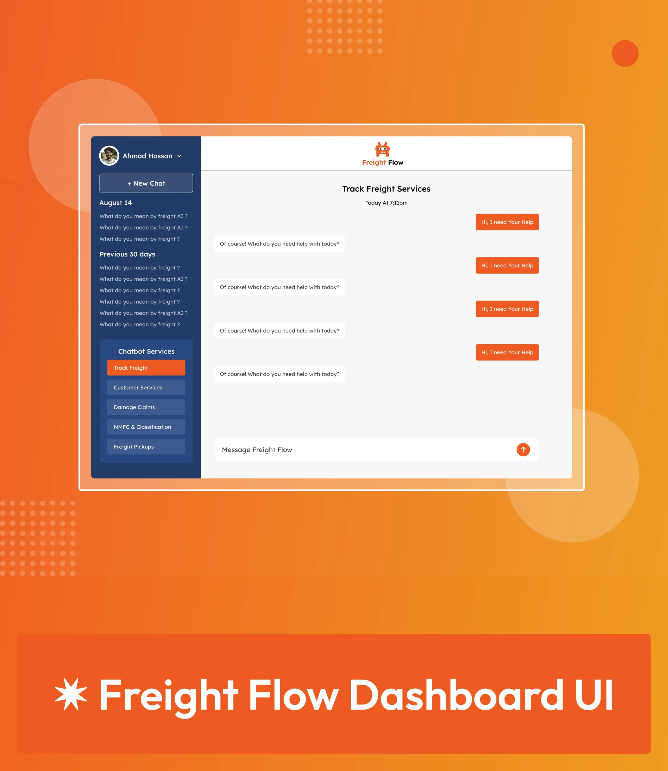 Freight Flow Dashboard Design